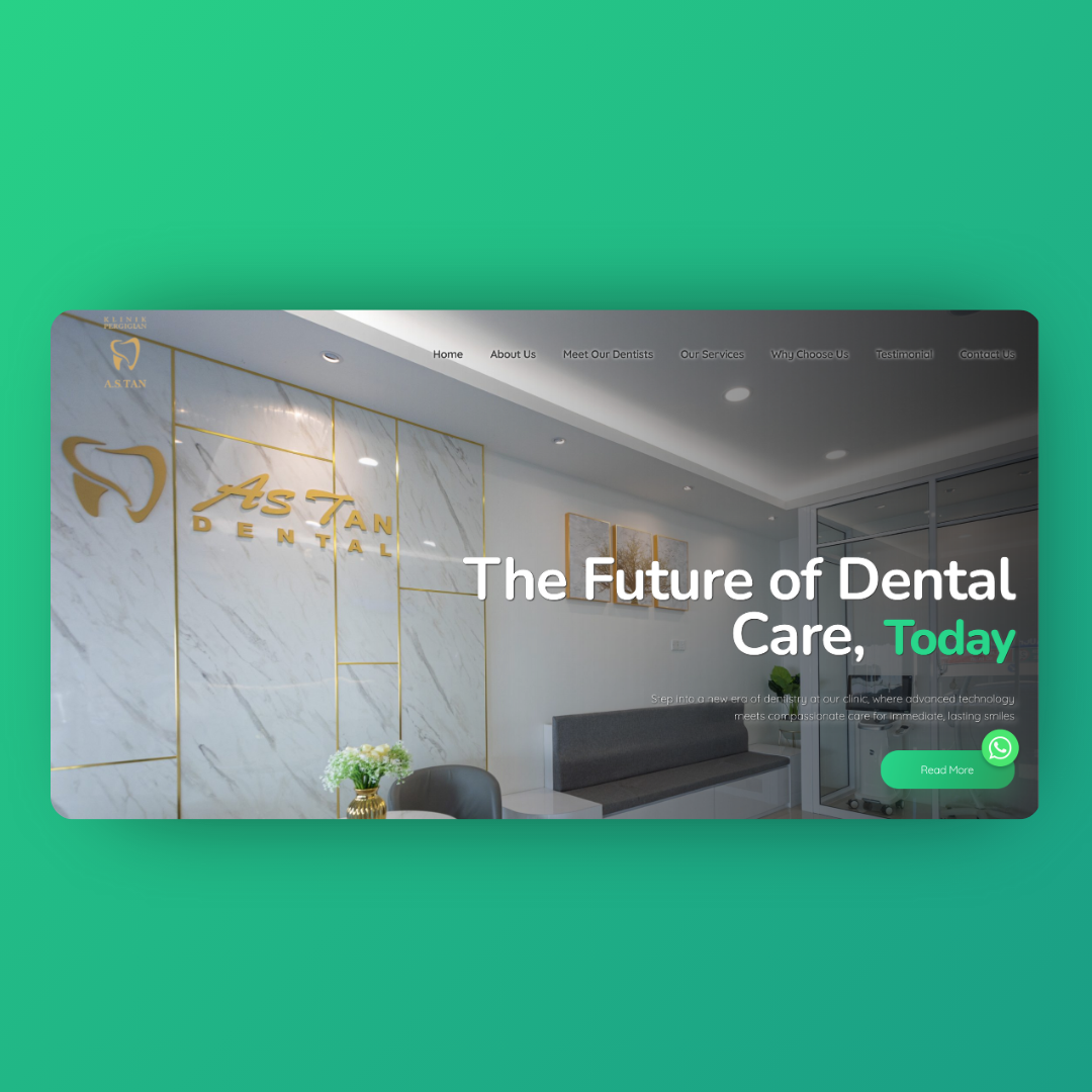 Astan Dental Surgery's practice management software, developed by our Malaysian team.