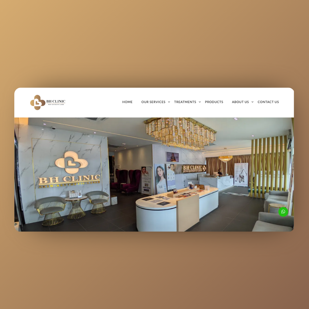 Screenshot of the BH Clinic healthcare management system, a custom software development project in Malaysia.